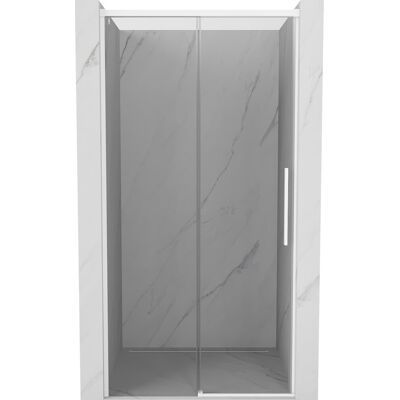 Mexen Rox drzwi prysznicowe rozsuwane 100 cm, transparent, białe - 8C2-100-000-20-00 Mexen Rox drzwi prysznicowe rozsuwane 100 cm, transparent, białe - 8C2-100-000-20-00