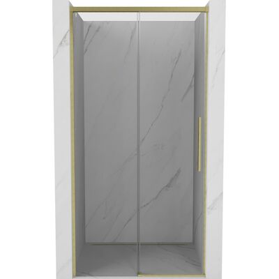 Mexen Rox drzwi prysznicowe rozsuwane 100 cm, transparent, złote szczotkowane - 8C2-100-000-55-00 Mexen Rox drzwi prysznicowe rozsuwane 100 cm, transparent, złote szczotkowane - 8C2-100-000-55-00