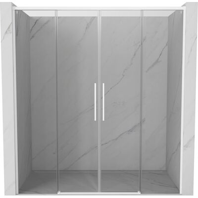 Mexen Rox drzwi prysznicowe rozsuwane 190 cm, transparent, białe - 8C2-190-002-20-00 Mexen Rox drzwi prysznicowe rozsuwane 190 cm, transparent, białe - 8C2-190-002-20-00