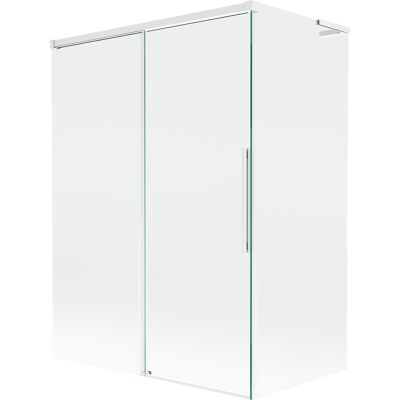 Mexen Rox L parawan nawannowy 2-skrzydłowy rozsuwany 120 + 70 x 150 cm, transparent, biały - 8C9L-120-070-20-00 Mexen Rox L parawan nawannowy 2-skrzydłowy rozsuwany 120 + 70 x 150 cm, transparent, biały - 8C9L-120-070-20-00