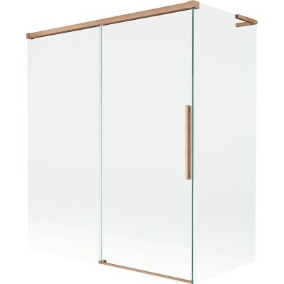 Mexen Rox L parawan nawannowy 2-skrzydłowy rozsuwany 140 + 70 x 150 cm, transparent, miedź szczotkowana - 8C9L-140-070-65-00 Mexen Rox L parawan nawannowy 2-skrzydłowy rozsuwany 140 + 70 x 150 cm, transparent, miedź szczotkowana - 8C9L-140-070-65-00