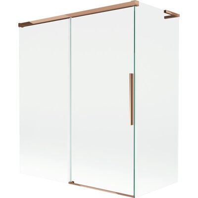 Mexen Rox L parawan nawannowy 2-skrzydłowy rozsuwany 140 + 70 x 150 cm, transparent, różowe złoto - 8C9L-140-070-60-00 Mexen Rox L parawan nawannowy 2-skrzydłowy rozsuwany 140 + 70 x 150 cm, transparent, różowe złoto - 8C9L-140-070-60-00