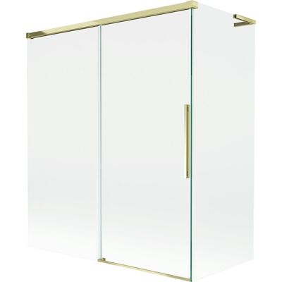 Mexen Rox L parawan nawannowy 2-skrzydłowy rozsuwany 140 + 70 x 150 cm, transparent, złoty - 8C9L-140-070-50-00 Mexen Rox L parawan nawannowy 2-skrzydłowy rozsuwany 140 + 70 x 150 cm, transparent, złoty - 8C9L-140-070-50-00