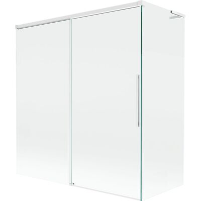 Mexen Rox L parawan nawannowy 2-skrzydłowy rozsuwany 150 + 70 x 150 cm, transparent, biały - 8C9L-150-070-20-00 Mexen Rox L parawan nawannowy 2-skrzydłowy rozsuwany 150 + 70 x 150 cm, transparent, biały - 8C9L-150-070-20-00