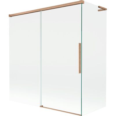 Mexen Rox L parawan nawannowy 2-skrzydłowy rozsuwany 150 + 70 x 150 cm, transparent, miedź szczotkowana - 8C9L-150-070-65-00 Mexen Rox L parawan nawannowy 2-skrzydłowy rozsuwany 150 + 70 x 150 cm, transparent, miedź szczotkowana - 8C9L-150-070-65-00
