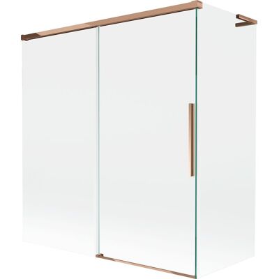 Mexen Rox L parawan nawannowy 2-skrzydłowy rozsuwany 150 + 70 x 150 cm, transparent, różowe złoto - 8C9L-150-070-60-00 Mexen Rox L parawan nawannowy 2-skrzydłowy rozsuwany 150 + 70 x 150 cm, transparent, różowe złoto - 8C9L-150-070-60-00