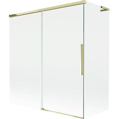 Mexen Rox L parawan nawannowy 2-skrzydłowy rozsuwany 150 + 70 x 150 cm, transparent, złoty - 8C9L-150-070-50-00 Mexen Rox L parawan nawannowy 2-skrzydłowy rozsuwany 150 + 70 x 150 cm, transparent, złoty - 8C9L-150-070-50-00
