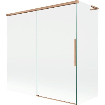 Mexen Rox L parawan nawannowy 2-skrzydłowy rozsuwany 160 + 75 x 150 cm, transparent, miedź szczotkowana - 8C9L-160-075-65-00 Mexen Rox L parawan nawannowy 2-skrzydłowy rozsuwany 160 + 75 x 150 cm, transparent, miedź szczotkowana - 8C9L-160-075-65-00