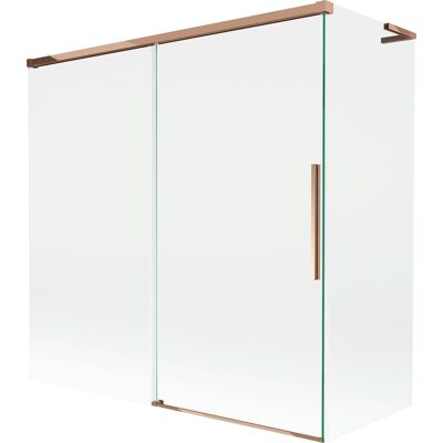 Mexen Rox L parawan nawannowy 2-skrzydłowy rozsuwany 160 + 75 x 150 cm, transparent, różowe złoto - 8C9L-160-075-60-00 Mexen Rox L parawan nawannowy 2-skrzydłowy rozsuwany 160 + 75 x 150 cm, transparent, różowe złoto - 8C9L-160-075-60-00