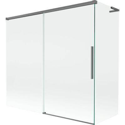 Mexen Rox L parawan nawannowy 2-skrzydłowy rozsuwany 170 + 70 x 150 cm, transparent, gun metal - 8C9L-170-070-95-00 Mexen Rox L parawan nawannowy 2-skrzydłowy rozsuwany 170 + 70 x 150 cm, transparent, gun metal - 8C9L-170-070-95-00