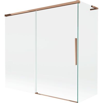 Mexen Rox L parawan nawannowy 2-skrzydłowy rozsuwany 170 + 75 x 150 cm, transparent, różowe złoto - 8C9L-170-075-60-00 Mexen Rox L parawan nawannowy 2-skrzydłowy rozsuwany 170 + 75 x 150 cm, transparent, różowe złoto - 8C9L-170-075-60-00