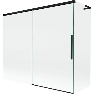 Mexen Rox L parawan nawannowy 2-skrzydłowy rozsuwany 180 + 80 x 150 cm, transparent, czarny - 8C9L-180-080-70-00 Mexen Rox L parawan nawannowy 2-skrzydłowy rozsuwany 180 + 80 x 150 cm, transparent, czarny - 8C9L-180-080-70-00