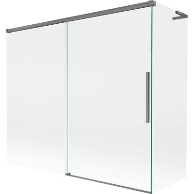 Mexen Rox L parawan nawannowy 2-skrzydłowy rozsuwany 180 + 90 x 150 cm, transparent, gun metal - 8C9L-180-090-95-00 Mexen Rox L parawan nawannowy 2-skrzydłowy rozsuwany 180 + 90 x 150 cm, transparent, gun metal - 8C9L-180-090-95-00