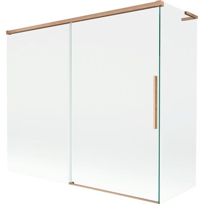 Mexen Rox L parawan nawannowy 2-skrzydłowy rozsuwany 180 + 90 x 150 cm, transparent, miedź szczotkowana - 8C9L-180-090-65-00 Mexen Rox L parawan nawannowy 2-skrzydłowy rozsuwany 180 + 90 x 150 cm, transparent, miedź szczotkowana - 8C9L-180-090-65-00