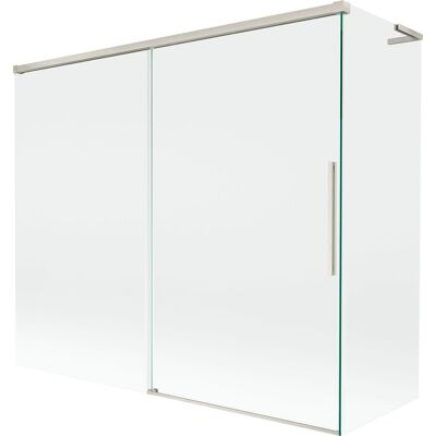 Mexen Rox L parawan nawannowy 2-skrzydłowy rozsuwany 180 + 90 x 150 cm, transparent, nikiel szczotkowany - 8C9L-180-090-97-00 Mexen Rox L parawan nawannowy 2-skrzydłowy rozsuwany 180 + 90 x 150 cm, transparent, nikiel szczotkowany - 8C9L-180-090-97-00