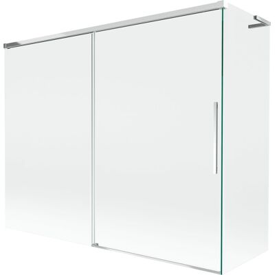 Mexen Rox L parawan nawannowy 2-skrzydłowy rozsuwany 190 + 80 x 150 cm, transparent, chrom - 8C9L-190-080-01-00 Mexen Rox L parawan nawannowy 2-skrzydłowy rozsuwany 190 + 80 x 150 cm, transparent, chrom - 8C9L-190-080-01-00