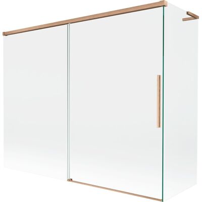 Mexen Rox L parawan nawannowy 2-skrzydłowy rozsuwany 190 + 80 x 150 cm, transparent, miedź szczotkowana - 8C9L-190-080-65-00 Mexen Rox L parawan nawannowy 2-skrzydłowy rozsuwany 190 + 80 x 150 cm, transparent, miedź szczotkowana - 8C9L-190-080-65-00
