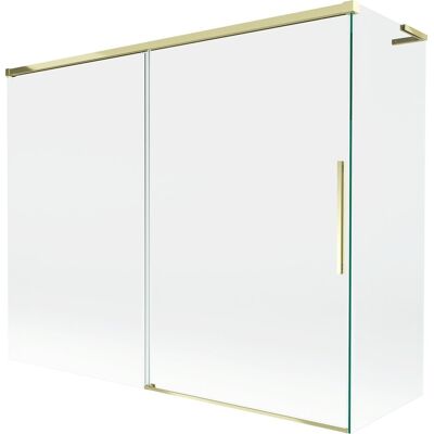 Mexen Rox L parawan nawannowy 2-skrzydłowy rozsuwany 190 + 80 x 150 cm, transparent, złoty - 8C9L-190-080-50-00 Mexen Rox L parawan nawannowy 2-skrzydłowy rozsuwany 190 + 80 x 150 cm, transparent, złoty - 8C9L-190-080-50-00