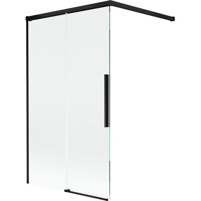 Mexen Rox parawan nawannowy 2-skrzydłowy rozsuwany 100 x 150 cm, transparent, czarny - 8C9-100-003-70-00 Mexen Rox parawan nawannowy 2-skrzydłowy rozsuwany 100 x 150 cm, transparent, czarny - 8C9-100-003-70-00