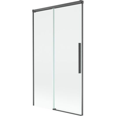 Mexen Rox parawan nawannowy 2-skrzydłowy rozsuwany 100 x 150 cm, transparent, gun gray szczotkowany - 8C9-100-001-66-00 Mexen Rox parawan nawannowy 2-skrzydłowy rozsuwany 100 x 150 cm, transparent, gun gray szczotkowany - 8C9-100-001-66-00