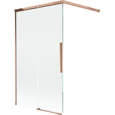 Mexen Rox parawan nawannowy 2-skrzydłowy rozsuwany 100 x 150 cm, transparent, różowe złoto - 8C9-100-003-60-00 Mexen Rox parawan nawannowy 2-skrzydłowy rozsuwany 100 x 150 cm, transparent, różowe złoto - 8C9-100-003-60-00