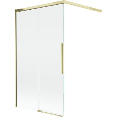 Mexen Rox parawan nawannowy 2-skrzydłowy rozsuwany 100 x 150 cm, transparent, złoty - 8C9-100-003-50-00 Mexen Rox parawan nawannowy 2-skrzydłowy rozsuwany 100 x 150 cm, transparent, złoty - 8C9-100-003-50-00