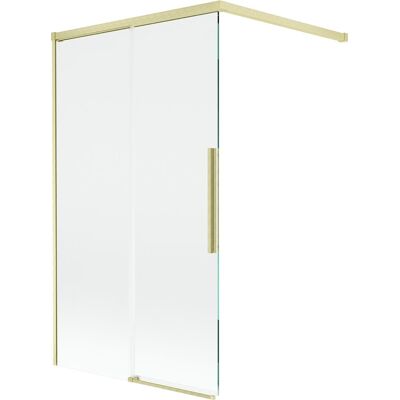 Mexen Rox parawan nawannowy 2-skrzydłowy rozsuwany 100 x 150 cm, transparent, złoty szczotkowany - 8C9-100-003-55-00 Mexen Rox parawan nawannowy 2-skrzydłowy rozsuwany 100 x 150 cm, transparent, złoty szczotkowany - 8C9-100-003-55-00