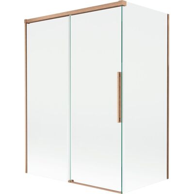 Mexen Rox parawan nawannowy 2-skrzydłowy rozsuwany 120 + 70 x 150 cm, transparent, miedż szczotkowana - 8C9-120-070-65-00 Mexen Rox parawan nawannowy 2-skrzydłowy rozsuwany 120 + 70 x 150 cm, transparent, miedż szczotkowana - 8C9-120-070-65-00