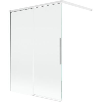 Mexen Rox parawan nawannowy 2-skrzydłowy rozsuwany 120 x 150 cm, transparent, biały - 8C9-120-003-20-00 Mexen Rox parawan nawannowy 2-skrzydłowy rozsuwany 120 x 150 cm, transparent, biały - 8C9-120-003-20-00
