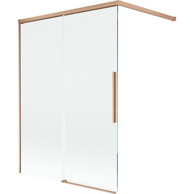 Mexen Rox parawan nawannowy 2-skrzydłowy rozsuwany 120 x 150 cm, transparent, miedź szczotkowana - 8C9-120-003-65-00 Mexen Rox parawan nawannowy 2-skrzydłowy rozsuwany 120 x 150 cm, transparent, miedź szczotkowana - 8C9-120-003-65-00