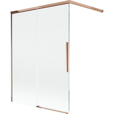 Mexen Rox parawan nawannowy 2-skrzydłowy rozsuwany 120 x 150 cm, transparent, różowe złoto - 8C9-120-003-60-00 Mexen Rox parawan nawannowy 2-skrzydłowy rozsuwany 120 x 150 cm, transparent, różowe złoto - 8C9-120-003-60-00