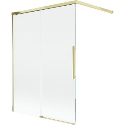 Mexen Rox parawan nawannowy 2-skrzydłowy rozsuwany 120 x 150 cm, transparent, złoty - 8C9-120-003-50-00 Mexen Rox parawan nawannowy 2-skrzydłowy rozsuwany 120 x 150 cm, transparent, złoty - 8C9-120-003-50-00