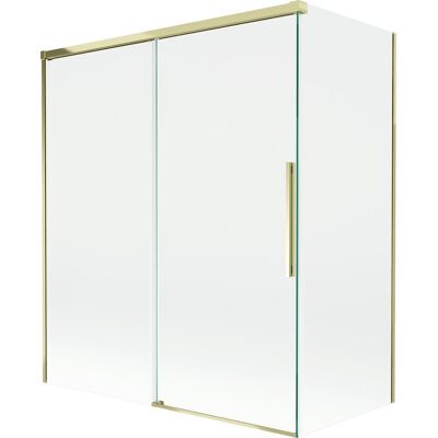 Mexen Rox parawan nawannowy 2-skrzydłowy rozsuwany 140 + 70 x 150 cm, transparent, złoty - 8C9-140-070-50-00 Mexen Rox parawan nawannowy 2-skrzydłowy rozsuwany 140 + 70 x 150 cm, transparent, złoty - 8C9-140-070-50-00