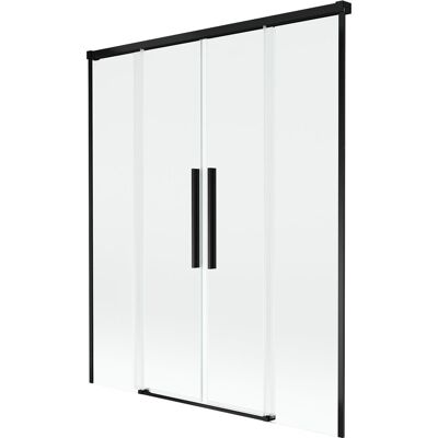 Mexen Rox parawan nawannowy 2-skrzydłowy rozsuwany 140 x 150 cm, transparent, czarny - 8C9-140-002-70-00 Mexen Rox parawan nawannowy 2-skrzydłowy rozsuwany 140 x 150 cm, transparent, czarny - 8C9-140-002-70-00