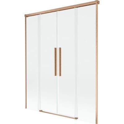 Mexen Rox parawan nawannowy 2-skrzydłowy rozsuwany 140 x 150 cm, transparent, miedź szczotkowana - 8C9-140-002-65-00 Mexen Rox parawan nawannowy 2-skrzydłowy rozsuwany 140 x 150 cm, transparent, miedź szczotkowana - 8C9-140-002-65-00