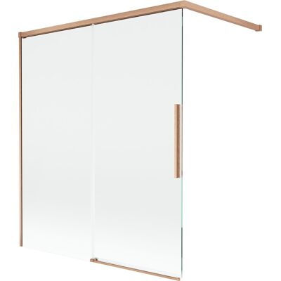 Mexen Rox parawan nawannowy 2-skrzydłowy rozsuwany 140 x 150 cm, transparent, miedź szczotkowana - 8C9-140-003-65-00 Mexen Rox parawan nawannowy 2-skrzydłowy rozsuwany 140 x 150 cm, transparent, miedź szczotkowana - 8C9-140-003-65-00