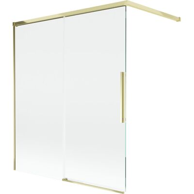 Mexen Rox parawan nawannowy 2-skrzydłowy rozsuwany 140 x 150 cm, transparent, złoty - 8C9-140-003-50-00 Mexen Rox parawan nawannowy 2-skrzydłowy rozsuwany 140 x 150 cm, transparent, złoty - 8C9-140-003-50-00