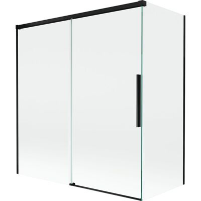 Mexen Rox parawan nawannowy 2-skrzydłowy rozsuwany 150 + 70 x 150 cm, transparent, czarny - 8C9-150-070-70-00 Mexen Rox parawan nawannowy 2-skrzydłowy rozsuwany 150 + 70 x 150 cm, transparent, czarny - 8C9-150-070-70-00