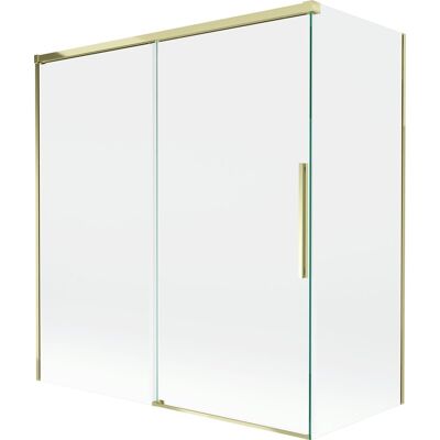 Mexen Rox parawan nawannowy 2-skrzydłowy rozsuwany 150 + 70 x 150 cm, transparent, złoty - 8C9-150-070-50-00 Mexen Rox parawan nawannowy 2-skrzydłowy rozsuwany 150 + 70 x 150 cm, transparent, złoty - 8C9-150-070-50-00