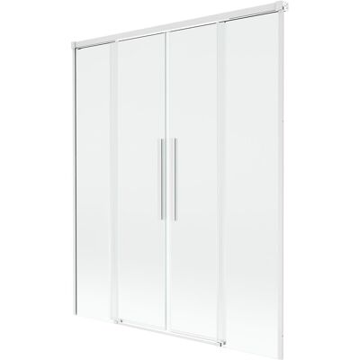 Mexen Rox parawan nawannowy 2-skrzydłowy rozsuwany 150 x 150 cm, transparent, biały - 8C9-150-002-20-00 Mexen Rox parawan nawannowy 2-skrzydłowy rozsuwany 150 x 150 cm, transparent, biały - 8C9-150-002-20-00