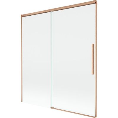 Mexen Rox parawan nawannowy 2-skrzydłowy rozsuwany 150 x 150 cm, transparent, miedź szczotkowana - 8C9-150-001-65-00 Mexen Rox parawan nawannowy 2-skrzydłowy rozsuwany 150 x 150 cm, transparent, miedź szczotkowana - 8C9-150-001-65-00