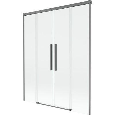 Mexen Rox parawan nawannowy 2-skrzydłowy rozsuwany 160 x 150 cm, transparent, gun metal - 8C9-160-002-95-00 Mexen Rox parawan nawannowy 2-skrzydłowy rozsuwany 160 x 150 cm, transparent, gun metal - 8C9-160-002-95-00