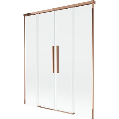 Mexen Rox parawan nawannowy 2-skrzydłowy rozsuwany 160 x 150 cm, transparent, różowe złoto - 8C9-160-002-60-00 Mexen Rox parawan nawannowy 2-skrzydłowy rozsuwany 160 x 150 cm, transparent, różowe złoto - 8C9-160-002-60-00