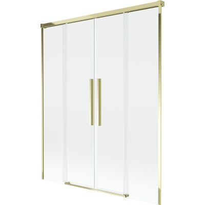 Mexen Rox parawan nawannowy 2-skrzydłowy rozsuwany 160 x 150 cm, transparent, złoty - 8C9-160-002-50-00 Mexen Rox parawan nawannowy 2-skrzydłowy rozsuwany 160 x 150 cm, transparent, złoty - 8C9-160-002-50-00