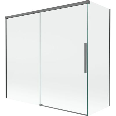 Mexen Rox parawan nawannowy 2-skrzydłowy rozsuwany 170 + 70 x 150 cm, transparent, gun metal - 8C9-170-070-95-00 Mexen Rox parawan nawannowy 2-skrzydłowy rozsuwany 170 + 70 x 150 cm, transparent, gun metal - 8C9-170-070-95-00