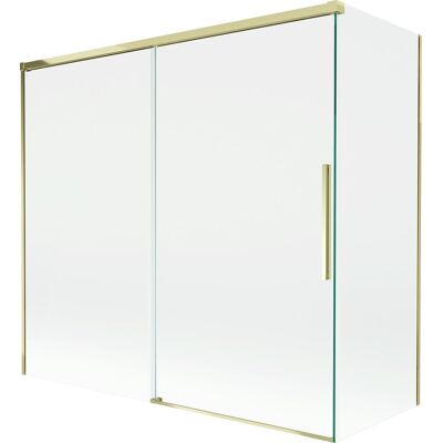 Mexen Rox parawan nawannowy 2-skrzydłowy rozsuwany 170 + 75 x 150 cm, transparent, złoty - 8C9-170-075-50-00 Mexen Rox parawan nawannowy 2-skrzydłowy rozsuwany 170 + 75 x 150 cm, transparent, złoty - 8C9-170-075-50-00