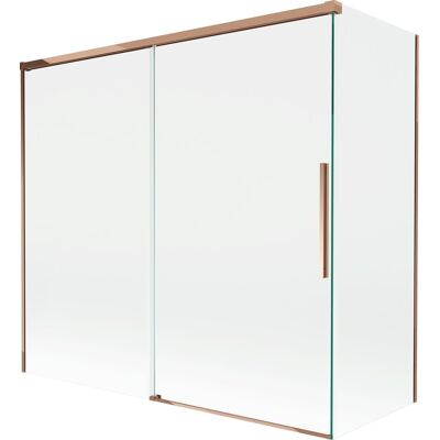 Mexen Rox parawan nawannowy 2-skrzydłowy rozsuwany 170 + 80 x 150 cm, transparent, różowe złoto - 8C9-170-080-60-00 Mexen Rox parawan nawannowy 2-skrzydłowy rozsuwany 170 + 80 x 150 cm, transparent, różowe złoto - 8C9-170-080-60-00