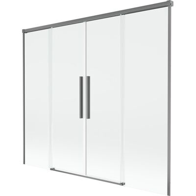Mexen Rox parawan nawannowy 2-skrzydłowy rozsuwany 170 x 150 cm, transparent, gun metal - 8C9-170-002-95-00 Mexen Rox parawan nawannowy 2-skrzydłowy rozsuwany 170 x 150 cm, transparent, gun metal - 8C9-170-002-95-00