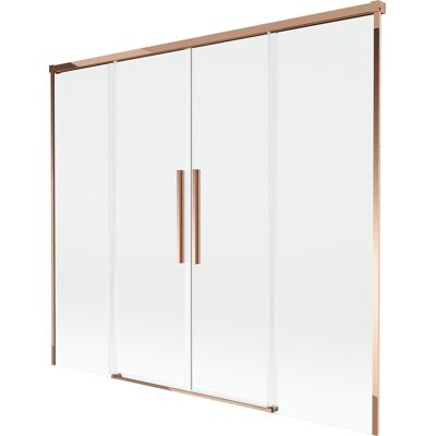 Mexen Rox parawan nawannowy 2-skrzydłowy rozsuwany 170 x 150 cm, transparent, różowe złoto - 8C9-170-002-60-00 Mexen Rox parawan nawannowy 2-skrzydłowy rozsuwany 170 x 150 cm, transparent, różowe złoto - 8C9-170-002-60-00