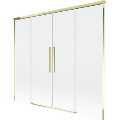 Mexen Rox parawan nawannowy 2-skrzydłowy rozsuwany 170 x 150 cm, transparent, złoty - 8C9-170-002-50-00 Mexen Rox parawan nawannowy 2-skrzydłowy rozsuwany 170 x 150 cm, transparent, złoty - 8C9-170-002-50-00